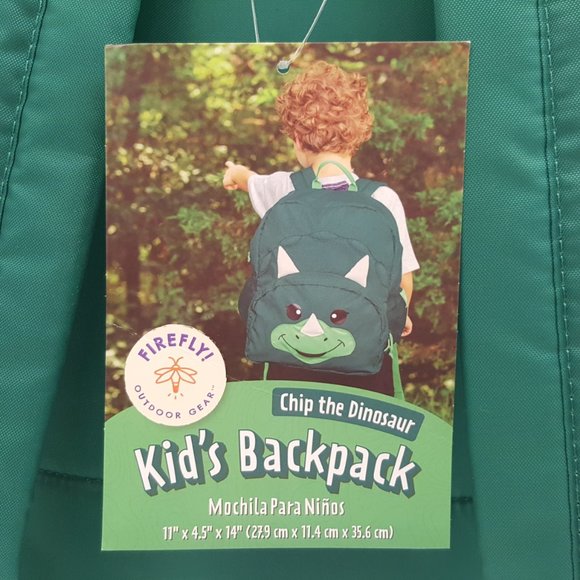 Firefly! Outdoor Gear Chip the Dinosaur Kid's Backpack Green - Picture 6 of 11